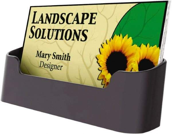 UNIVERSAL - Black Business Card Holder - Plastic - Americas Industrial Supply