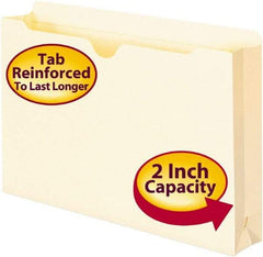 SMEAD - 8-1/2 x 14", Legal, Manilla, File Jacket/Sleeve/Wallet with Expanding Jacket - 11 Point Stock, Straight Tab Cut Location - Americas Industrial Supply
