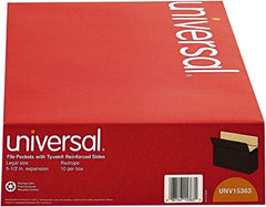 UNIVERSAL - 8-1/2 x 14", Legal, Red, Expandable File Folders with Drop Front & Top Tab Pocket - Straight Tab Cut Location - Americas Industrial Supply