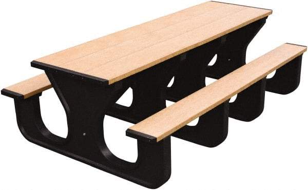 Vestil - 60" Long x 96" Wide x 30-1/2" High Stationary Rectangular Activity/Utility Table - Cedar & Black, Plastic - Americas Industrial Supply