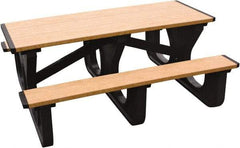 Vestil - 60" Long x 72" Wide x 30-1/2" High Stationary Rectangular Activity/Utility Table - Cedar & Black, Plastic - Americas Industrial Supply