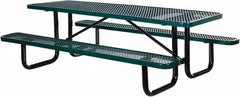 Vestil - 72" Long x 61-5/8" Wide x 30.38" High Stationary Activity/Utility Table without Back Rests - Green, Steel - Americas Industrial Supply