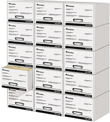 UNIVERSAL - 15 Compartment, 14 Inch Wide x 25-1/2 Inch Deep x 11-1/2 Inch High, File Storage Box - Plastic, White - Americas Industrial Supply