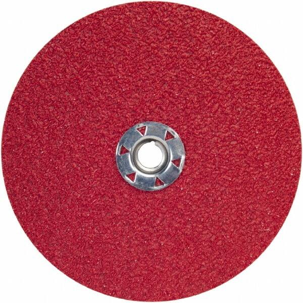 Norton - 7" Diam 5/8-11 Threaded Hole 50 Grit Fiber Disc - Coarse Grade, Ceramic Alumina, 8,600 Max RPM - Americas Industrial Supply