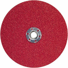 Norton - 7" Diam 5/8-11 Threaded Hole 50 Grit Fiber Disc - Coarse Grade, Ceramic Alumina, 8,600 Max RPM - Americas Industrial Supply