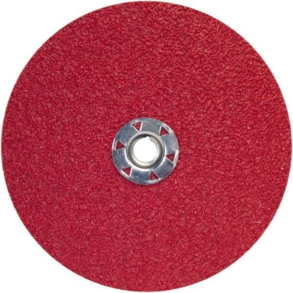 Norton - 7" Diam 5/8-11 Threaded Hole 24 Grit Fiber Disc - Very Coarse Grade, Ceramic Alumina, 8,600 Max RPM - Americas Industrial Supply