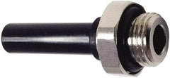 Legris - 6mm Outside Diam, 1/8 BSPP, Nickel Plated Brass Push-to-Connect Tube Male Standpipe - 290 Max psi, Tube to Male BSPP Connection, Nitrile O-Ring - Americas Industrial Supply