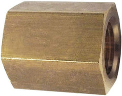 Legris - 1/2 Female Thread, Brass Industrial Pipe Coupling - FBSPP, 3,626 psi - Americas Industrial Supply