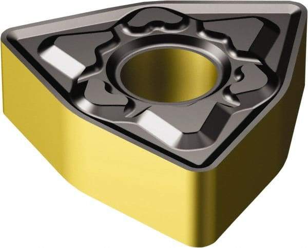 Sandvik Coromant - WNMG333 KM Grade 3210 Carbide Turning Insert - 80° Trigon, 3/8" Inscr Circle, 3/16" Thick, 3/64" Corner Radius - Americas Industrial Supply