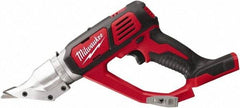 Milwaukee Tool - 3,000 SPM, 18 Volt, Inline Handle, Handheld Cordless Shear - 18 Gauge (Mild Steel) Cutting Capacity - Americas Industrial Supply