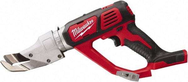 Milwaukee Tool - 3,000 SPM, 18 Volt, Inline Handle, Handheld Cordless Shear - 18 Gauge (Mild Steel) Cutting Capacity - Americas Industrial Supply