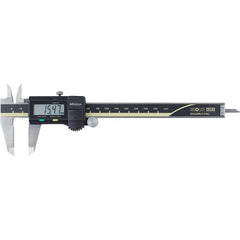 Mitutoyo - 0 to 150mm Range, 0.01mm Resolution, Electronic Caliper - Steel with 40mm Steel Jaws, 0.02mm Accuracy, SPC Output - Americas Industrial Supply