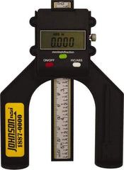 Johnson Level & Tool - 0" to 80mm Electronic Depth Gage - 0.004" Accuracy, 0.05mm Resolution, 5" Base Length - Americas Industrial Supply