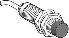 Telemecanique Sensors - NPN, PNP, NC, 8mm Detection, Cylinder, Inductive Proximity Sensor - 2 Wires, IP67, 12 to 24 VDC, M18x1 Thread, 41mm Long - Americas Industrial Supply