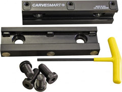 CarveSmart - 3/4" Jaw Width, 1.685" Jaw Height, 3/4" Jaw Thickness, Quick Change Jaw System Vise Jaw Sets - Aluminum, Bolt-On, 2 Jaws, Soft Jaws - Americas Industrial Supply
