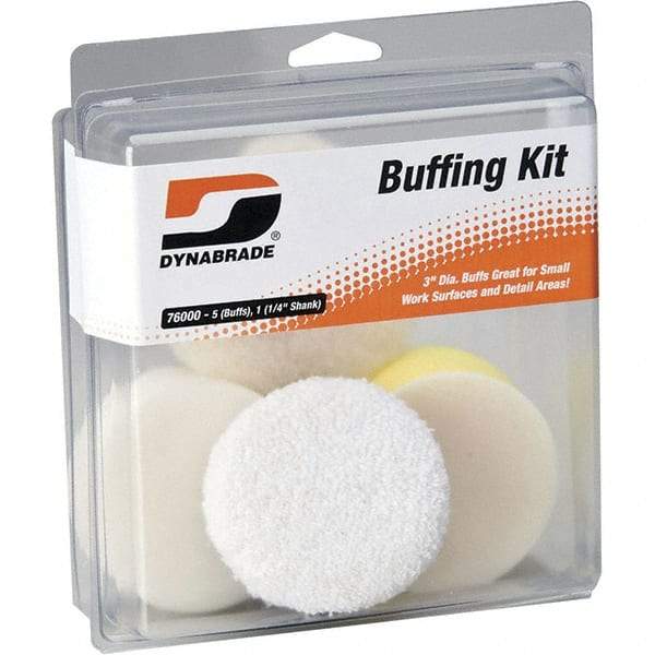 Dynabrade - 3" Diam Buffing Kit - Backing Pad Attachment - Americas Industrial Supply