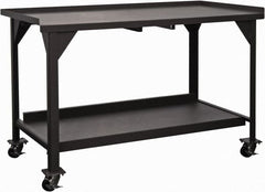 Durham - 60 Wide x 30" Deep x 39-1/2" High, Steel Workbench - Fixed Legs, Gray - Americas Industrial Supply