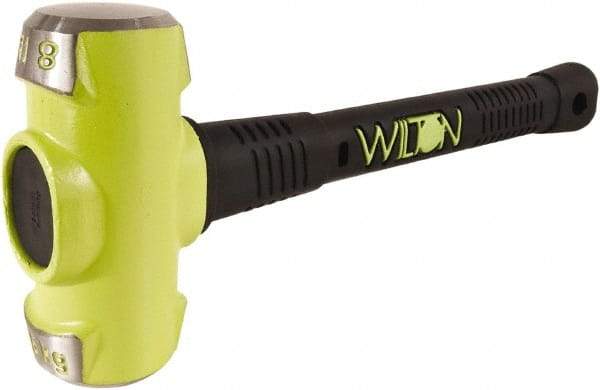 Wilton - 8 Lb Head, 16" Long Sledge Hammer - Steel Head, Steel Handle with Grip - Americas Industrial Supply