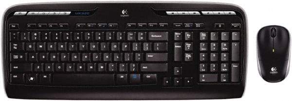 Logitech - Black Keyboard/Mouse - Use with Windows XP, Vista, 7, 8 - Americas Industrial Supply