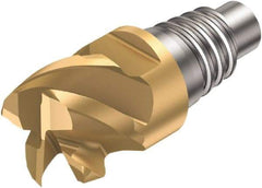 Sandvik Coromant - A316..SM P Grade 1030 Carbide End Milling Tip Insert - TiAlN Finish, 4 Flutes, 19.05mm Cutting Diam, 10.5mm Depth of Cut, 21.3mm Extension, 1/4" Cnr Rad, 50° Helix - Americas Industrial Supply