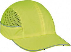 Ergodyne - Nylon Bump Cap with LED Lights - Adjustable Locking Strap, Vented, Lime - Americas Industrial Supply