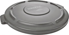 Rubbermaid - Round Lid for Use with 44 Gal Round Trash Cans - Gray, Plastic, For 2643 Brute Trash Cans - Americas Industrial Supply