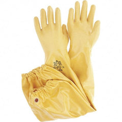 SHOWA - 12 mil Thick, Chemical Resistant Gloves - 26" GOLD LRG 1/PR CHEM RESISTANT NITRL GLV - Americas Industrial Supply
