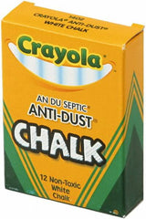 Crayola - Chalk Display/Marking Boards Accessory Type: Nontoxic Anti-Dust Chalks For Use With: Chalk Boards - Americas Industrial Supply