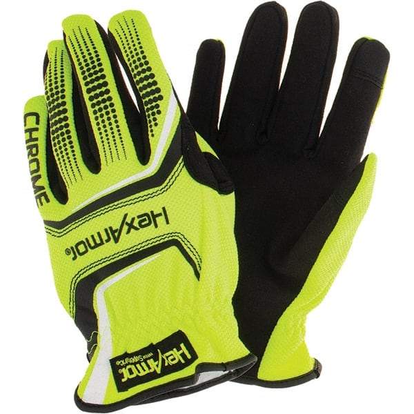 HexArmor - Cut & Puncture Resistant Gloves - SLIPFIT YL/BLK MED 1PR CHROME CORE HV SF GLV - Americas Industrial Supply