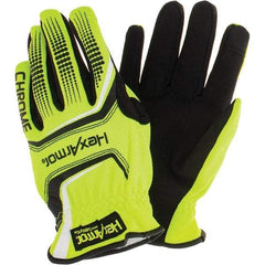 HexArmor - Cut & Puncture Resistant Gloves - SLIPFIT YL/BLK MED 1PR CHROME CORE HV SF GLV - Americas Industrial Supply