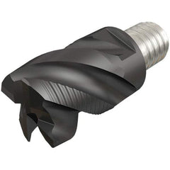 Iscar - MM EFS Grade IC908 Carbide End Milling Tip Insert - TiAlN Finish, 4 Flutes, 1/2" Cutting Diam, 0.37" Depth of Cut, 0.65" Extension, 45° Helix - Americas Industrial Supply