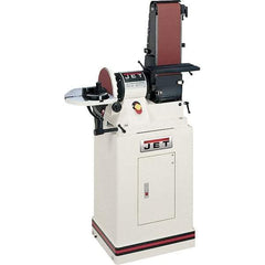 Jet - 48" Long x 6" Wide Belt, 9" Diam, Combination Sanding Machine - 0.75 hp, Single Phase - Americas Industrial Supply