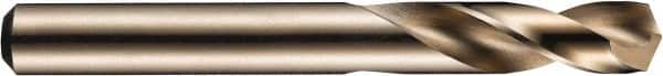 DORMER - 7.3mm 135° Spiral Flute High Speed Steel Screw Machine Drill Bit - Bright Finish, Right Hand Cut, 34mm Flute Length, 74mm OAL, Split Point, Straight Shank - Americas Industrial Supply