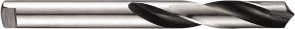 DORMER - 13mm 118° Spiral Flute Carbide-Tipped Screw Machine Drill Bit - Bright/Oxide Finish, Right Hand Cut, 63mm Flute Length, 112mm OAL, Four Facet Point, Tanged Shank - Americas Industrial Supply