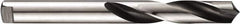 DORMER - 8.5mm 118° Spiral Flute Carbide-Tipped Screw Machine Drill Bit - Bright/Oxide Finish, Right Hand Cut, 50mm Flute Length, 90mm OAL, Four Facet Point, Tanged Shank - Americas Industrial Supply