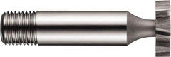 DORMER - 3/4" Diam x 5/32" Face Width, High Speed Steel, 6 Teeth, Shank Connection Woodruff Keyseat Cutter - Uncoated, 1/2" Shank, Staggered Teeth, ANSI 506 - Americas Industrial Supply