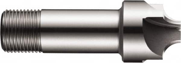 DORMER - 1/2" Radius, 1-3/8" Mill Diam, 4 Flute High Speed Steel Corner Rounding End Mill - Single End, Uncoated, 3-1/4" OAL, 1" Shank Diam - Americas Industrial Supply