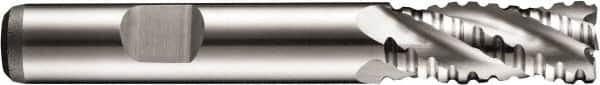 DORMER - 18mm Diam, Coarse Pitch, 32mm LOC, 4 Flute Cobalt Roughing Square End Mill - Uncoated, 92mm OAL, 16mm Shank Diam, Single End, Extended Reach, 30° Helix - Americas Industrial Supply