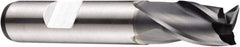 DORMER - 14mm Diam, 16mm LOC, 3 Flute Powdered Metal Keyway End Mill - Spiral Flute, AlCrN Finish, 12mm Shank Diam, 73mm OAL, 30° Helix, Centercutting - Americas Industrial Supply