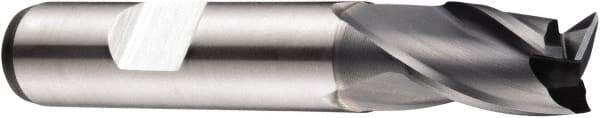 DORMER - 18mm Diam, 19mm LOC, 3 Flute Powdered Metal Keyway End Mill - Spiral Flute, AlCrN Finish, 16mm Shank Diam, 79mm OAL, 30° Helix, Centercutting - Americas Industrial Supply