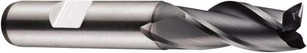 DORMER - 16mm Diam, 32mm LOC, 3 Flute Powdered Metal Keyway End Mill - Spiral Flute, AlCrN Finish, 16mm Shank Diam, 92mm OAL, 30° Helix, Centercutting - Americas Industrial Supply