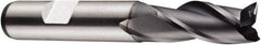 DORMER - 16mm Diam, 32mm LOC, 3 Flute Powdered Metal Keyway End Mill - Spiral Flute, AlCrN Finish, 16mm Shank Diam, 92mm OAL, 30° Helix, Centercutting - Americas Industrial Supply
