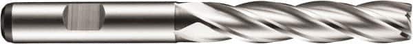 DORMER - 3/4" Diam, 4 Flute Powdered Metal Roughing & Finishing Square End Mill - Uncoated, Weldon Shank, 30° Helix, Centercutting, Extra Long Length - Americas Industrial Supply