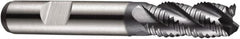 DORMER - 11mm Diam, Coarse Pitch, 22mm LOC, 4 Flute Powdered Metal Roughing Square End Mill - AlCrN Finish, 79mm OAL, 12mm Shank Diam, Single End, Centercutting, 35° Helix - Americas Industrial Supply