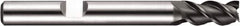 DORMER - 3 Flute Powdered Metal Roughing & Finishing Square End Mill - AlCrN Finish, Weldon Shank, 45° Helix, Centercutting, Regular Length - Americas Industrial Supply