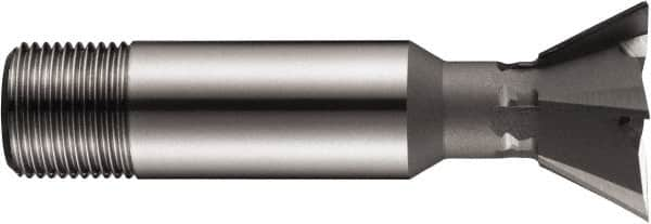 DORMER - 3/4" Diam x 0.2756" Width of Cut, 60° Included Angle, High Speed Steel Dovetail Cutter - 1/2" Shank Diam, Uncoated - Americas Industrial Supply