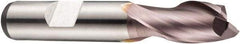 DORMER - 2mm Diam, 4mm LOC, 2 Flute Powdered Metal Keyway End Mill - Spiral Flute, TiCN Finish, 6mm Shank Diam, 48mm OAL, 30° Helix, Centercutting - Americas Industrial Supply