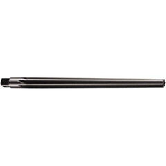 DORMER - 16mm Pin, 0.8038" Diam, 0.6225" Small End, 20.4mm Diam Straight Shank, 230mm Flute, Taper Pin Reamer - Americas Industrial Supply