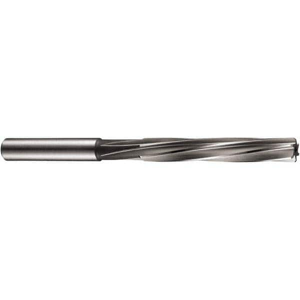 Chucking Reamer: 0.3546″ Dia, 4.8856″ OAL, 2.4428″ Flute Length, Straight Shank, High Speed Steel 6 Flute, RH