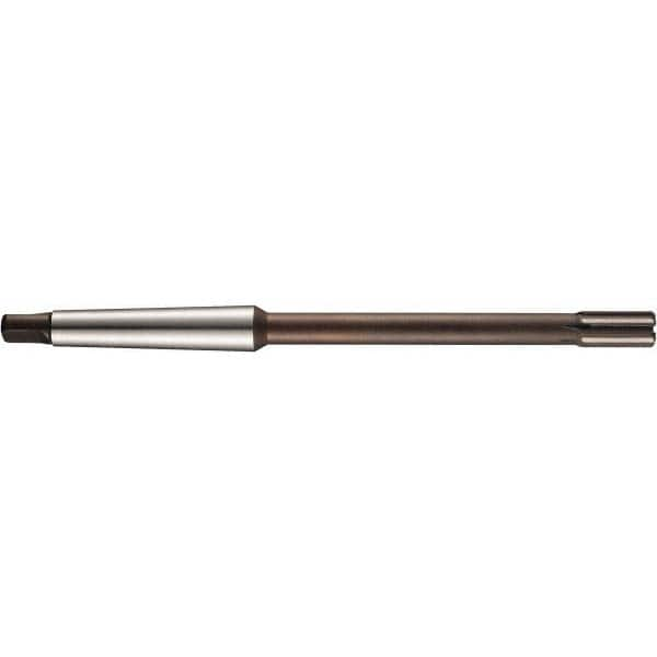 Chucking Reamer: 0.591″ Dia, 8.0376″ OAL, 0.7486″ Flute Length, Morse Taper Shank, Solid Carbide 6 Flute, RH